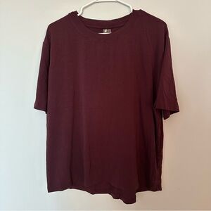 Calia Deep Burgundy Short Sleeve Tee